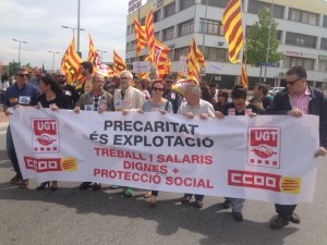 Manifestació del 1r de Maig a Lleida